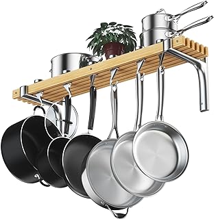29 Very Small Kitchen Layout Ideas That Actually Work 72 Cooks Standard Wall Mounted Wooden Pot Rack, 36 by 8-Inch