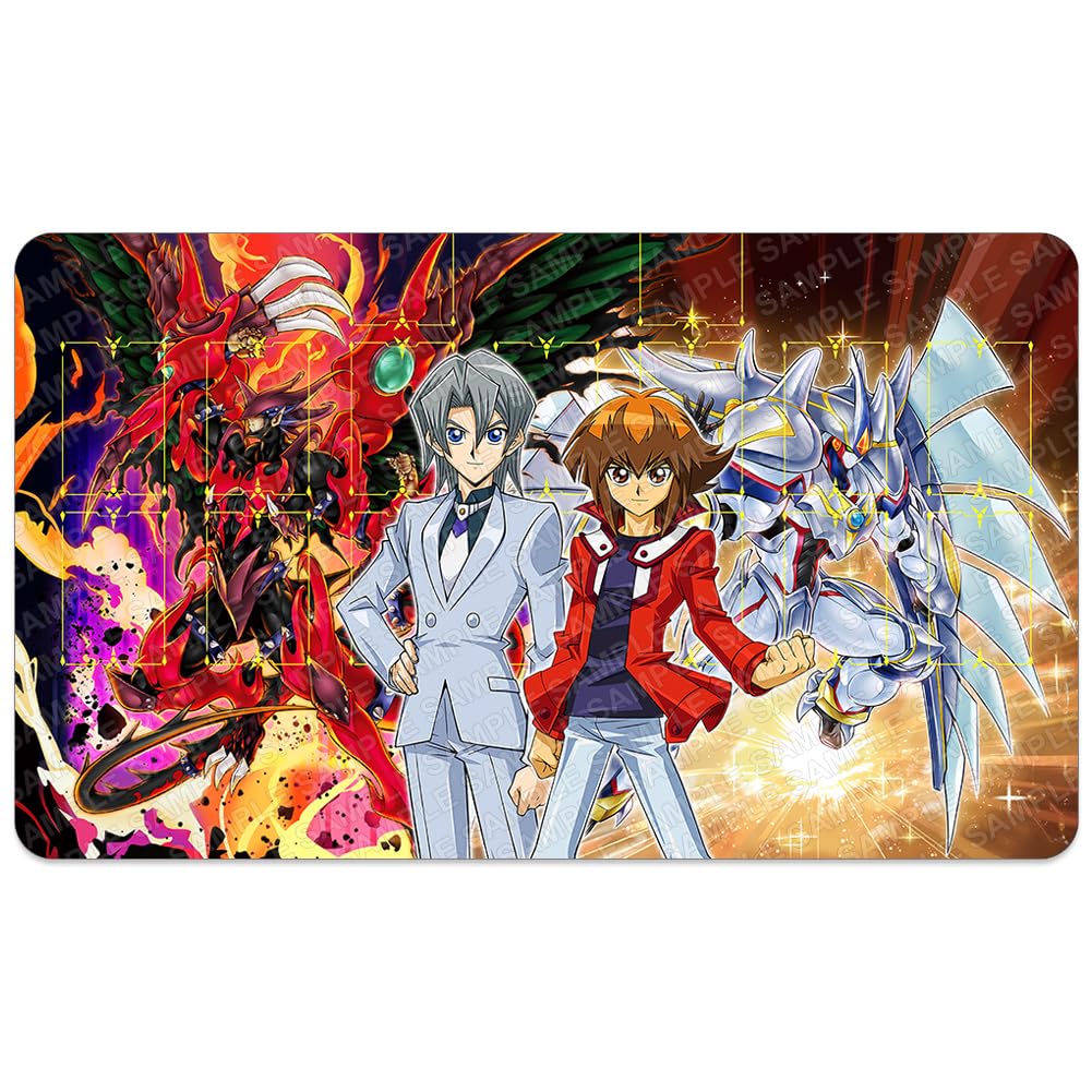 YMILOHOGIPlaymat Kurikara Divincarnate Purrely TCG CCG OCG Trading Card Game Mat 600X350mm + Free Bag (D0007) (Destiny Hero - Destroyer Phoenix Enforcer D153)