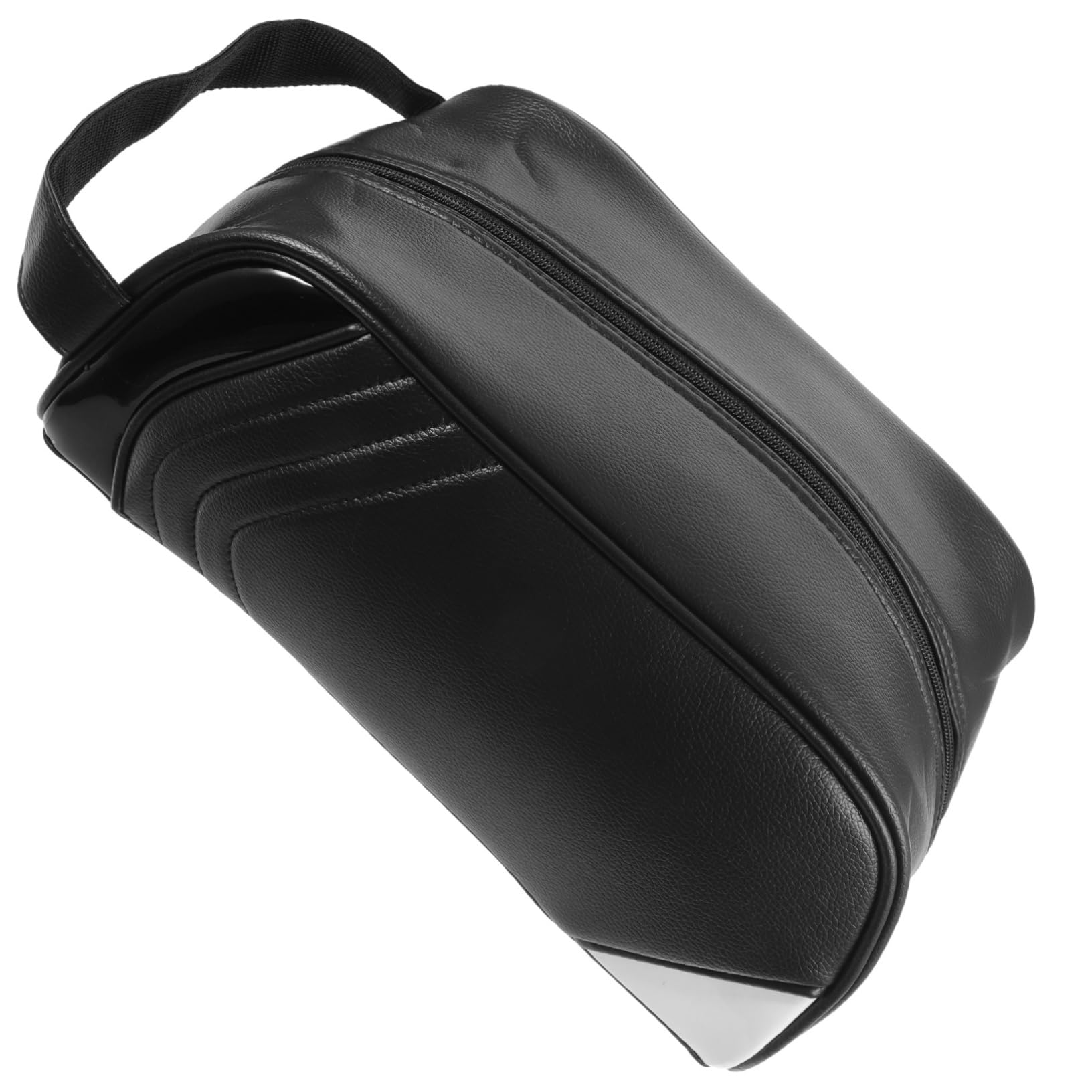 Bolsa para Zapatos de Golf, Cuero Negro, Multifunción