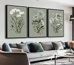 ASDCEUTICALS Framed Canvas Art mural - Floral Esthétique Decor mural Delicate Magnolia Peintures Fleurs blanches vibrantes Photos Artwork pour le salon Chambre à coucher Bureau Cuisine 40cm X 60cm X 3 Panneaux