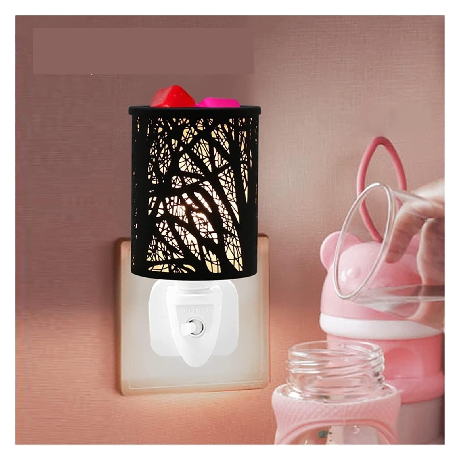 Lampada scaldacandele, lampada scaldacandele creativa in metallo, lampada a cera fusa con spina, lampada a candela for aromaterapia con olio essenziale, for la decorazione della camera da letto di cas