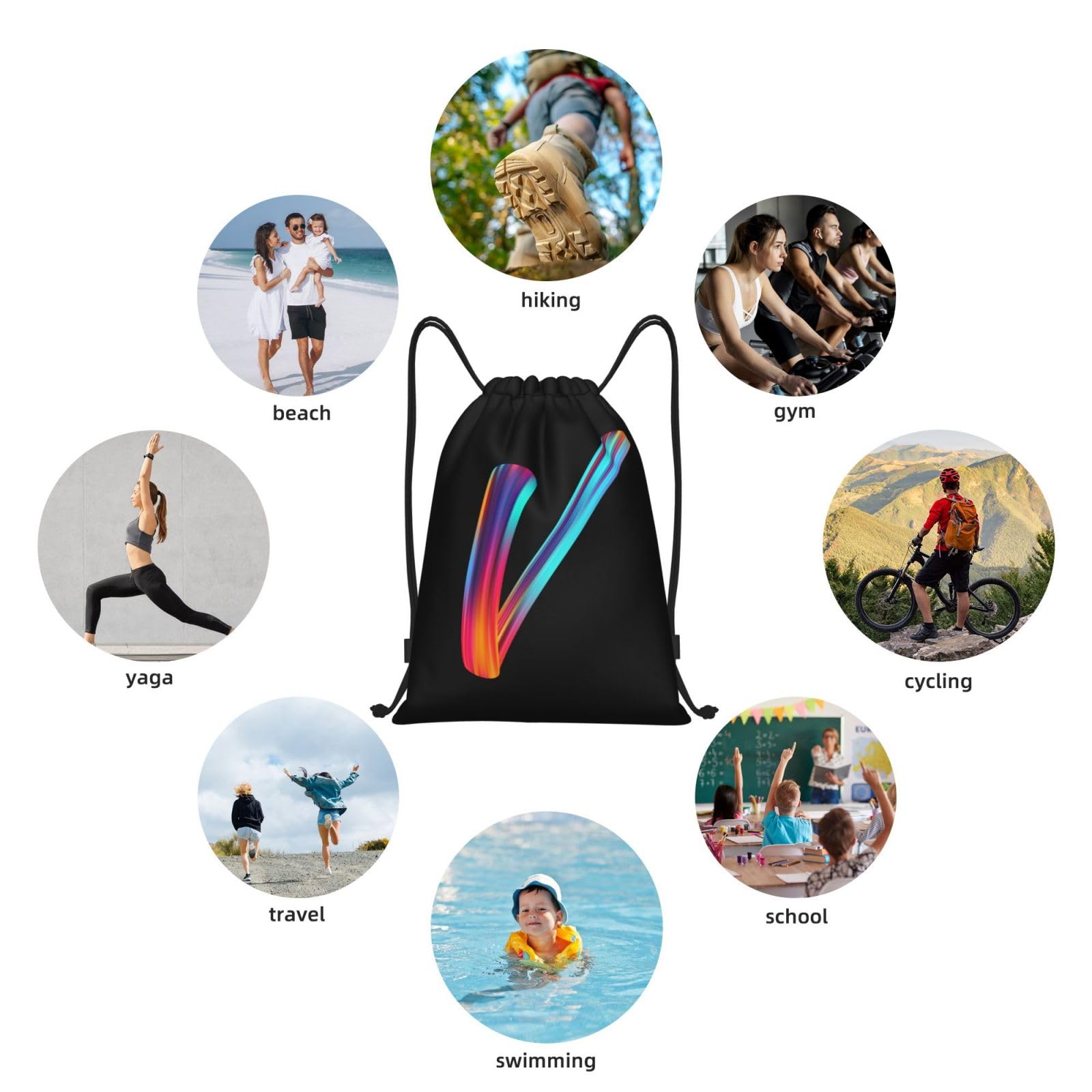 Mochila deportiva con cordón para gimnasio para mujeres y hombres