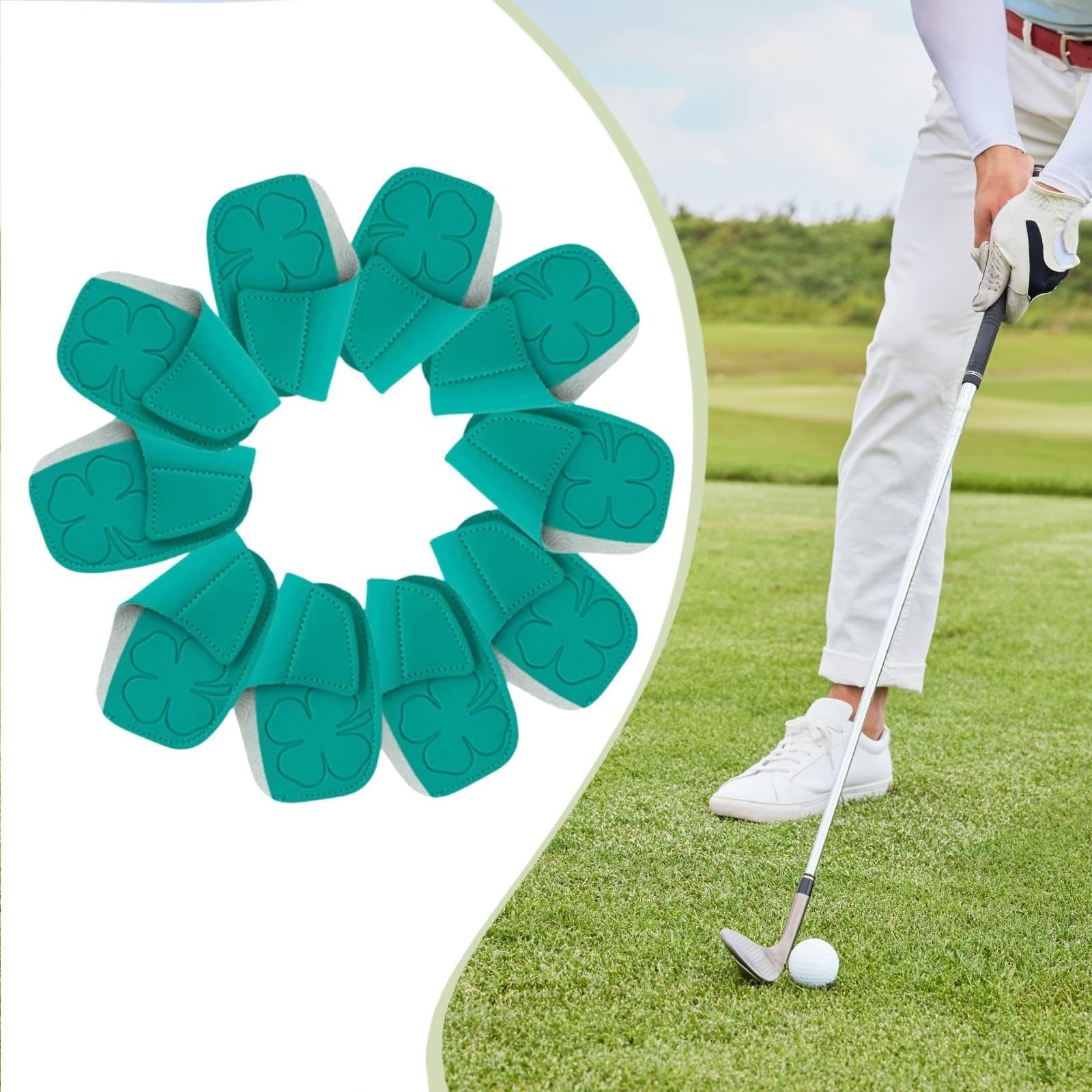 10 Piezas Cubiertas para Hierros de Golf Fundas Impermeables para Palos Mangas de PU Robusto Diseño Elegante Y Adecuadas para Regalo Gimnasio