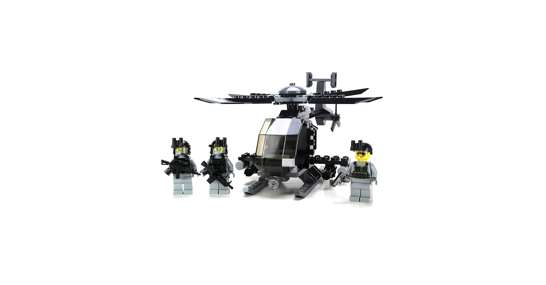 brickmania製アメリカ軍AH-6 リトルバード特殊部隊セット AH-6 Little Bird Gunship - Brickmania Toys