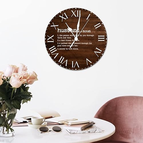 Miniatura 46 de ArogGeld Definición de recursos humanos, reloj de PVC, frases motivacionales, sin marco, números romanos, significado de 12 pulgadas, silencioso