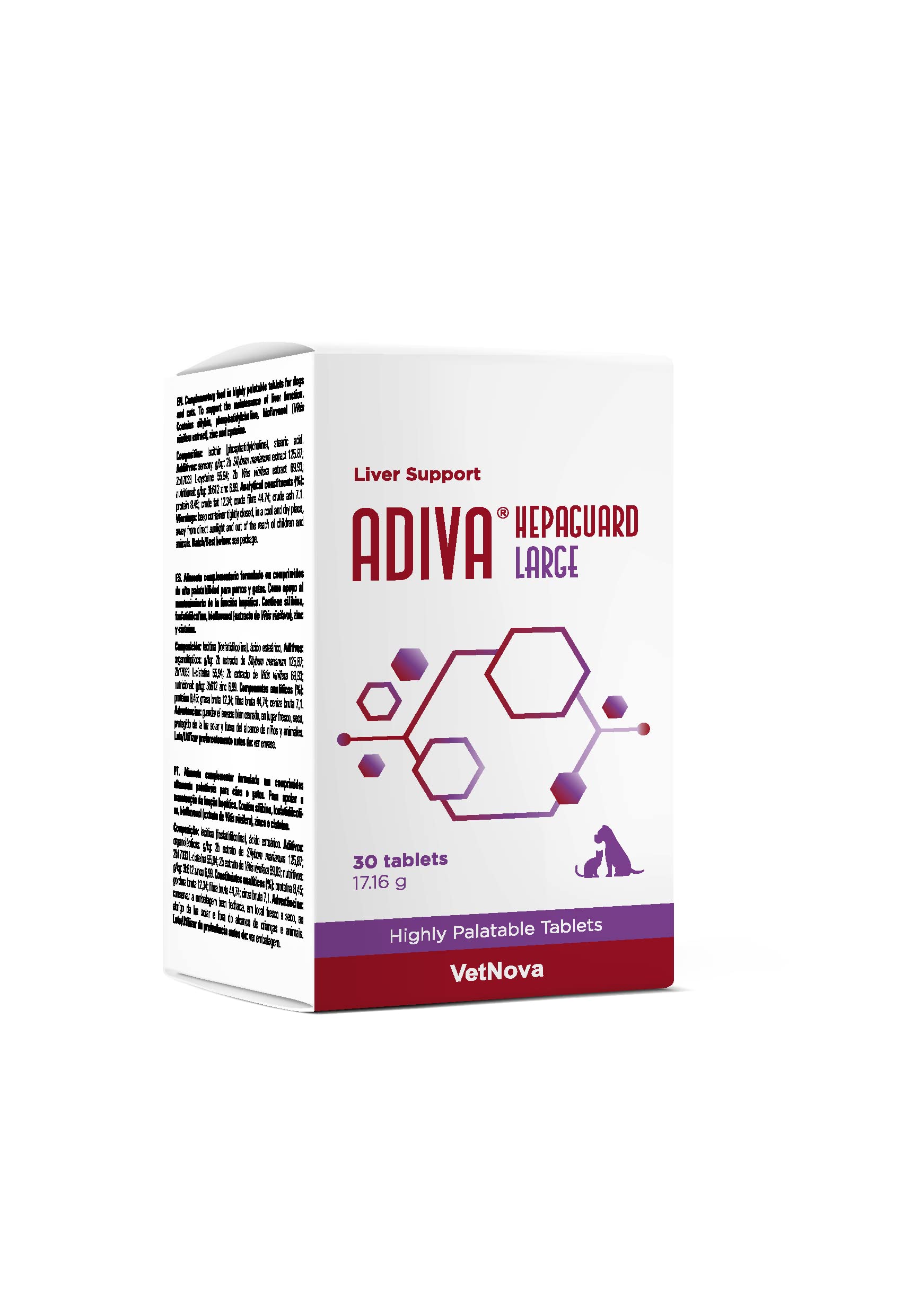 VetNova ADIVA® Hepaguard Large 30 Comprimidos