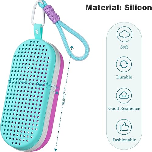 Miniatura 9 de Funda de gafas de natación para gafas de natación, fundas protectoras de silicona con orificio de drenaje para gafas