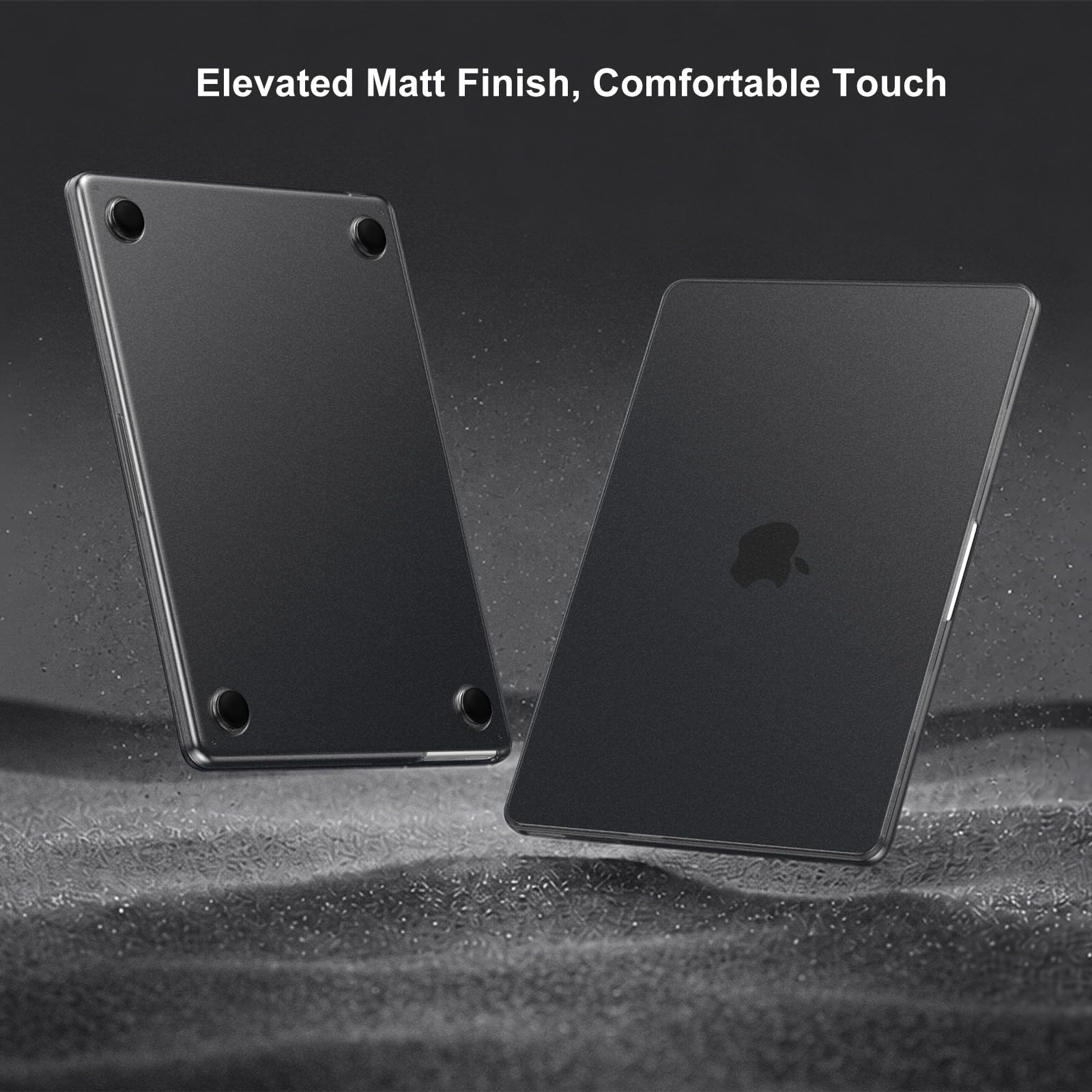MOSISO Coque Compatible avec MacBook Air 15 Pouces M5 M4 M3 M2 2026-2023, Antitrace Rigide, Noir Clair