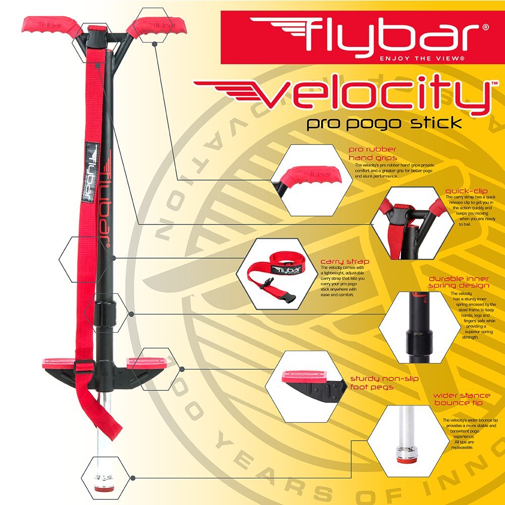 Flybar Velocity Pro Trick Pogo Stick for Kids & Adults - Comes in