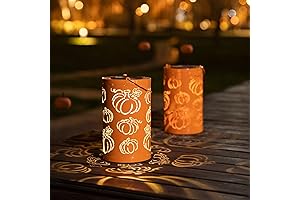Glitzhome 10.75"H Fall Metal Pumpkin Lantern Decor