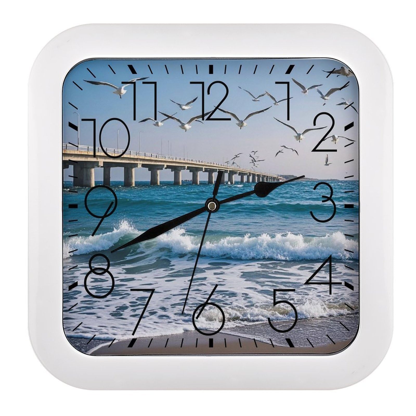Horloge analogique facile à installer murale silencieuse et moderne