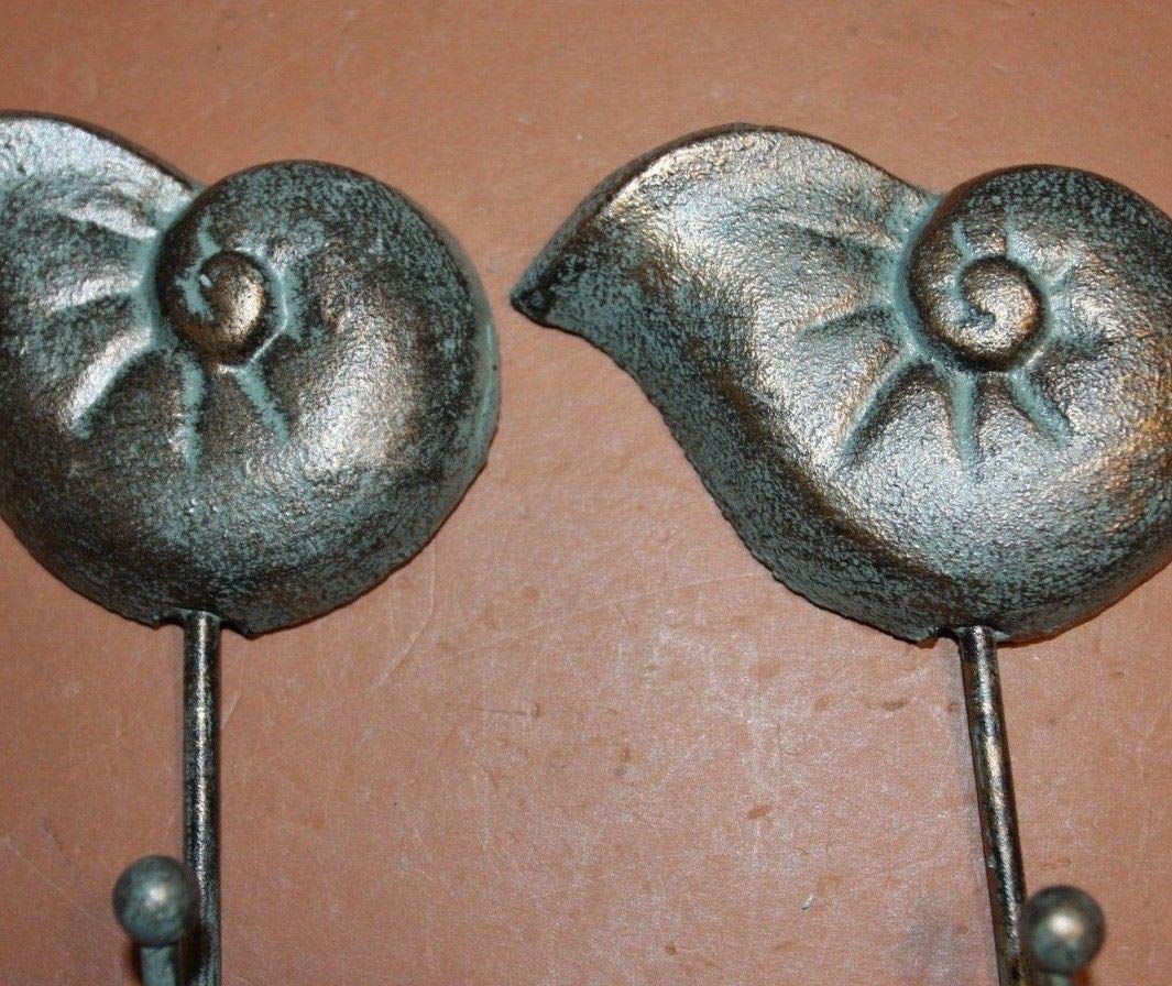 シェルモチーフの金属製ウォールフック 2個 Amazon.co.jp: 貝殻装飾ストッキングスタッファー ブロンズルック 鋳鉄