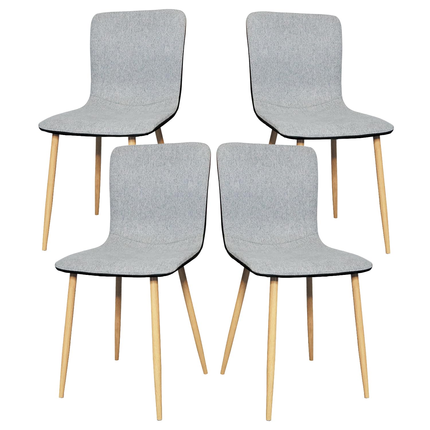 Pack 4 Sillas Comedor Blanca Soho Con Patas De Madera Y Cojín Acolchado,  Sillas De Cocina Y Salón (blanco X 4 Unidades) con Ofertas en Carrefour