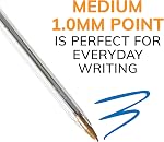 BIC Cristal Ball Pens Stick Medium Point, 10-Pack, Blue