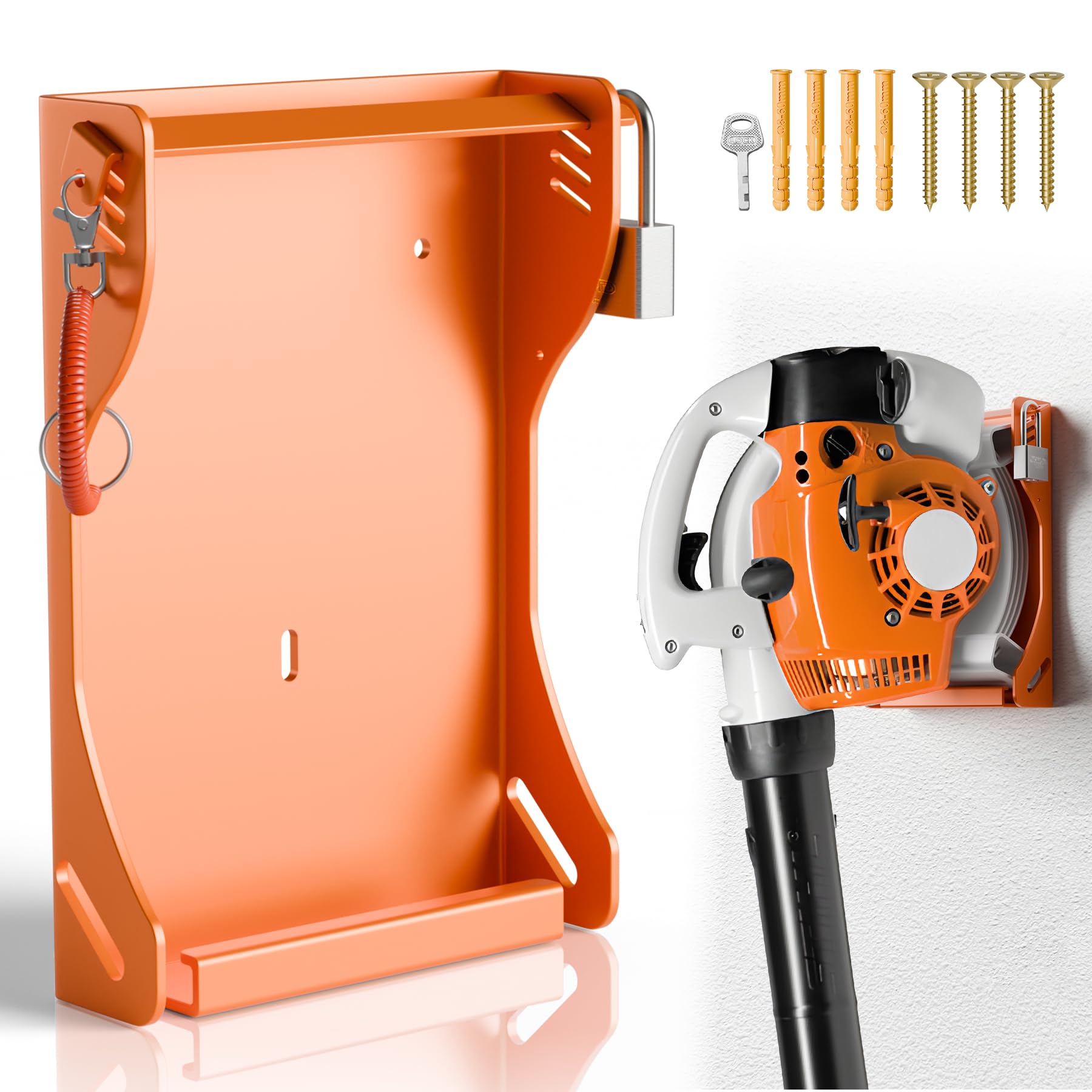 Estante de soplador para Stihl BG-50, BG-56, BG-66, BG-86, estante de montaje en pared para soplador de hojas de mano, soporte para soplador de hojas para remolque, estante de almacenamiento