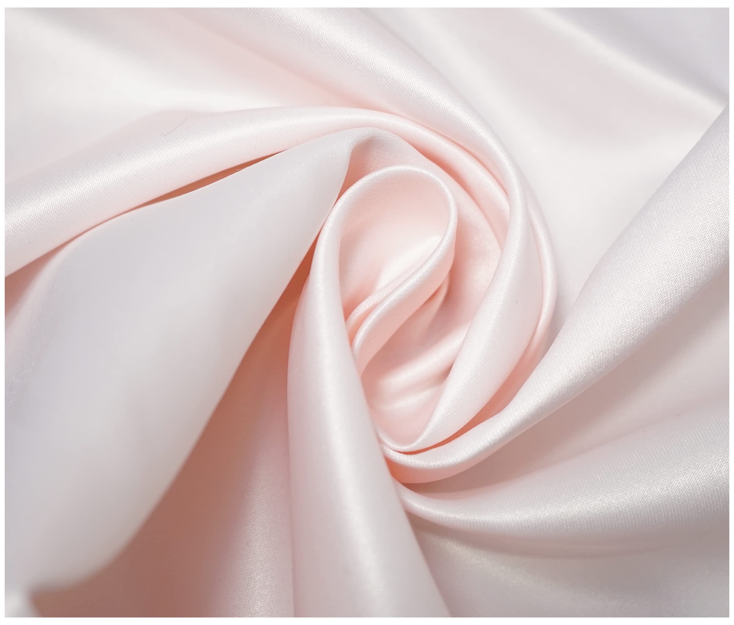 Matte Duchess Bridal Satin Polyester Fabric for Dressmaking Wedding Crafts Quilting Sewing 150cm Wide (3 Metre (300 x 150cm), Fairytale Pink) — image 1