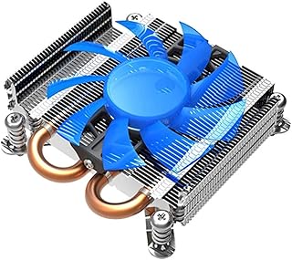 S85 2 Heatpipe Thin PWM Fan for HTPC 1U Mini PC Cooling Fan for Socket LGA1200 115x CPU Fan Heat Sink Metal Material
