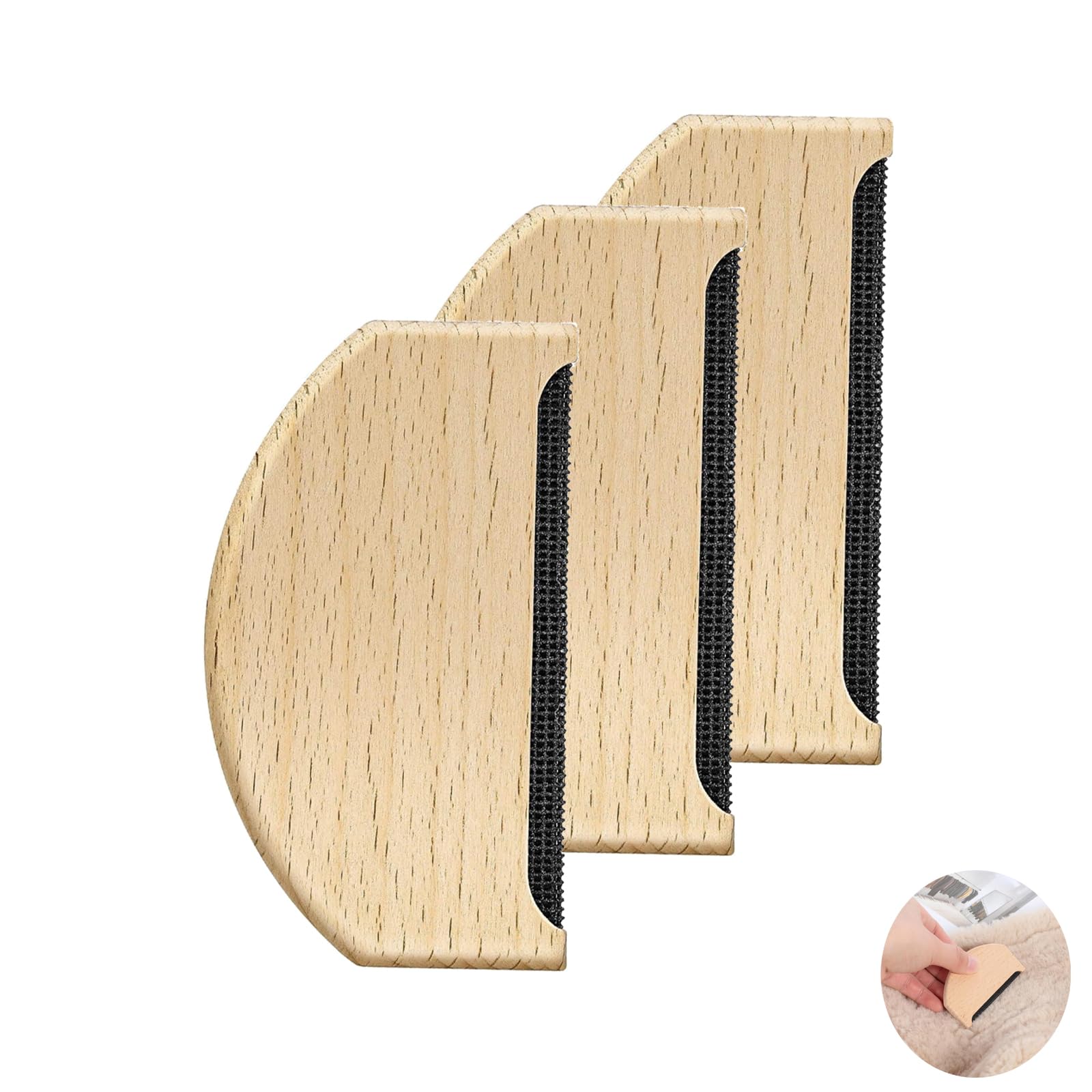 3 PCS Cashmere Comb in Beechwood, Pilling Comb, Wooden Pilling Fuzzfabric, for Clothing Garments Knits Woolens Scarves Wool Coats Pants Care