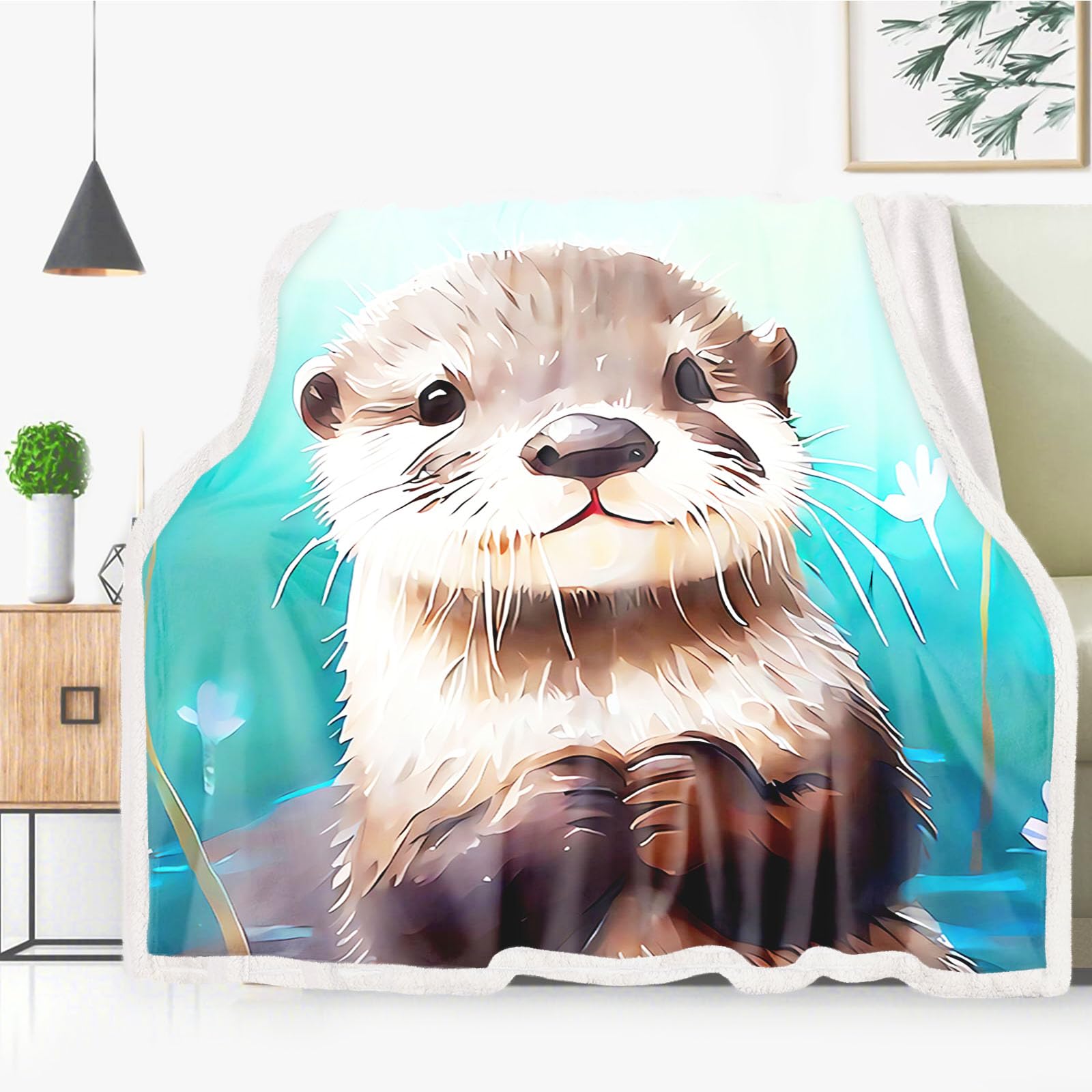 Couverture loutre epaisse contre le froid hivernal pour adulte et enfant