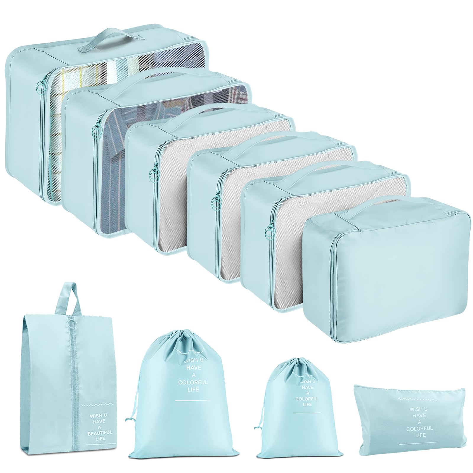 Packing Cubes, Koffer Organizer Travel Accessories Kofferorganizer Set Kleidertaschen Packwürfel Kosmetik Travel Organizer Packtaschen für Koffer