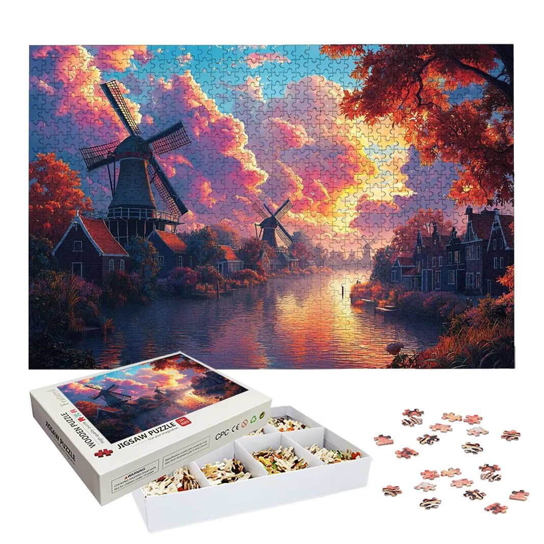 Puzzle Pays-Bas, Puzzle 1000 Pièces Adultes, Puzzles pour Décoration -2211