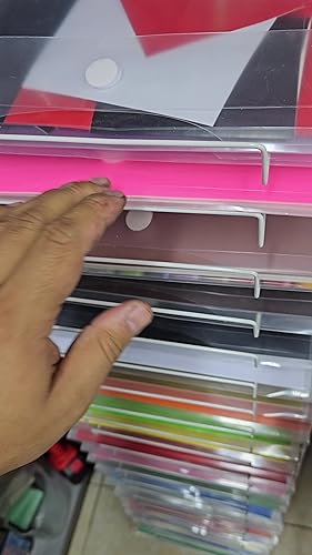Rainmae Scrapbook-Papier-Organizer Mit Griff, 6-teilig – Transparenter Kunststoffkorb Für Bastelpapier Bis 30,5 X 30,5 Cm