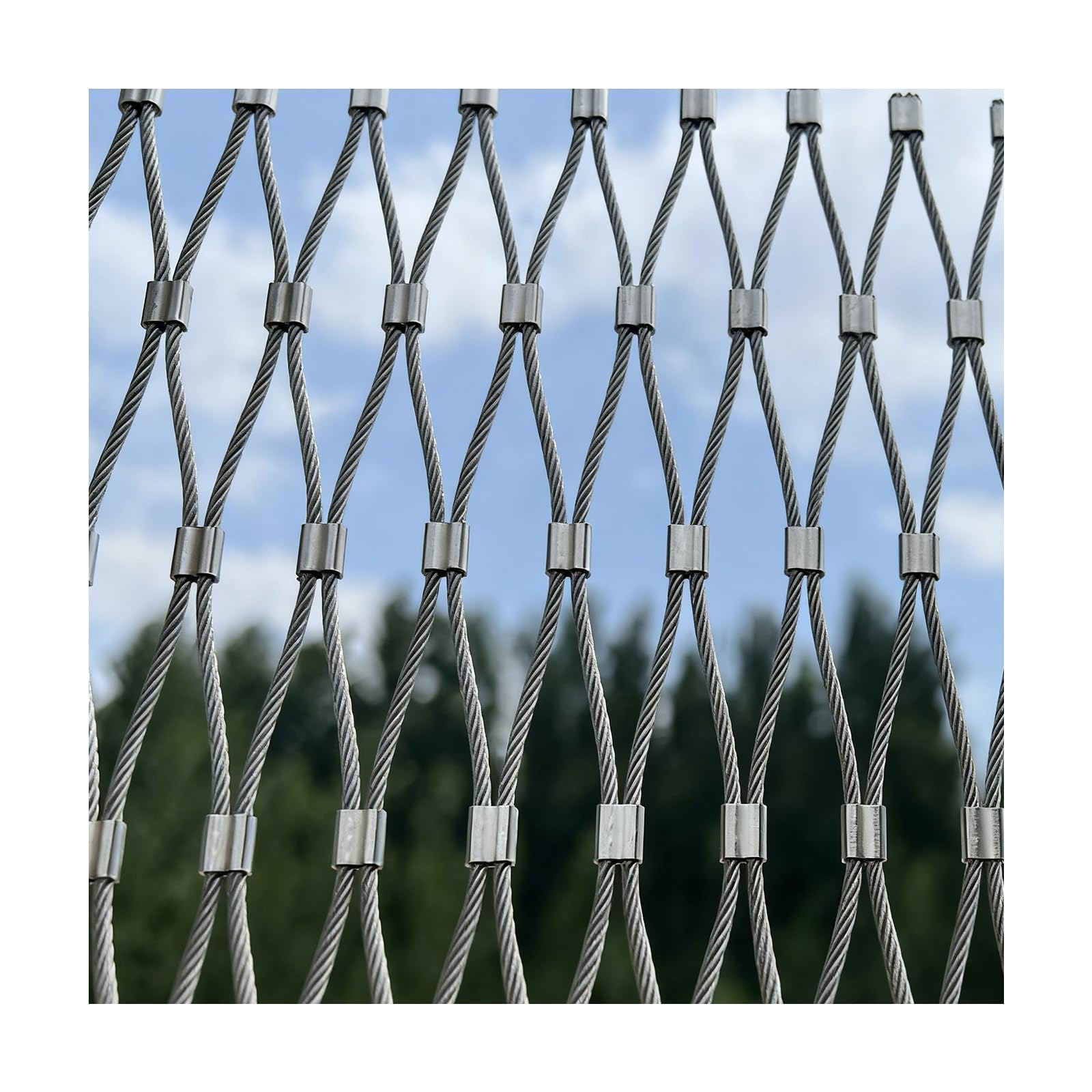 Filet en câble d'acier antichute premium inoxydable pour escalier