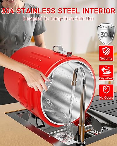 Miniatura 6 de Dispensador de bebidas aislado de 3.5 galones, dispensador de bebidas frías y calientes con interior de acero inoxidable 304 y boquilla, dispensador