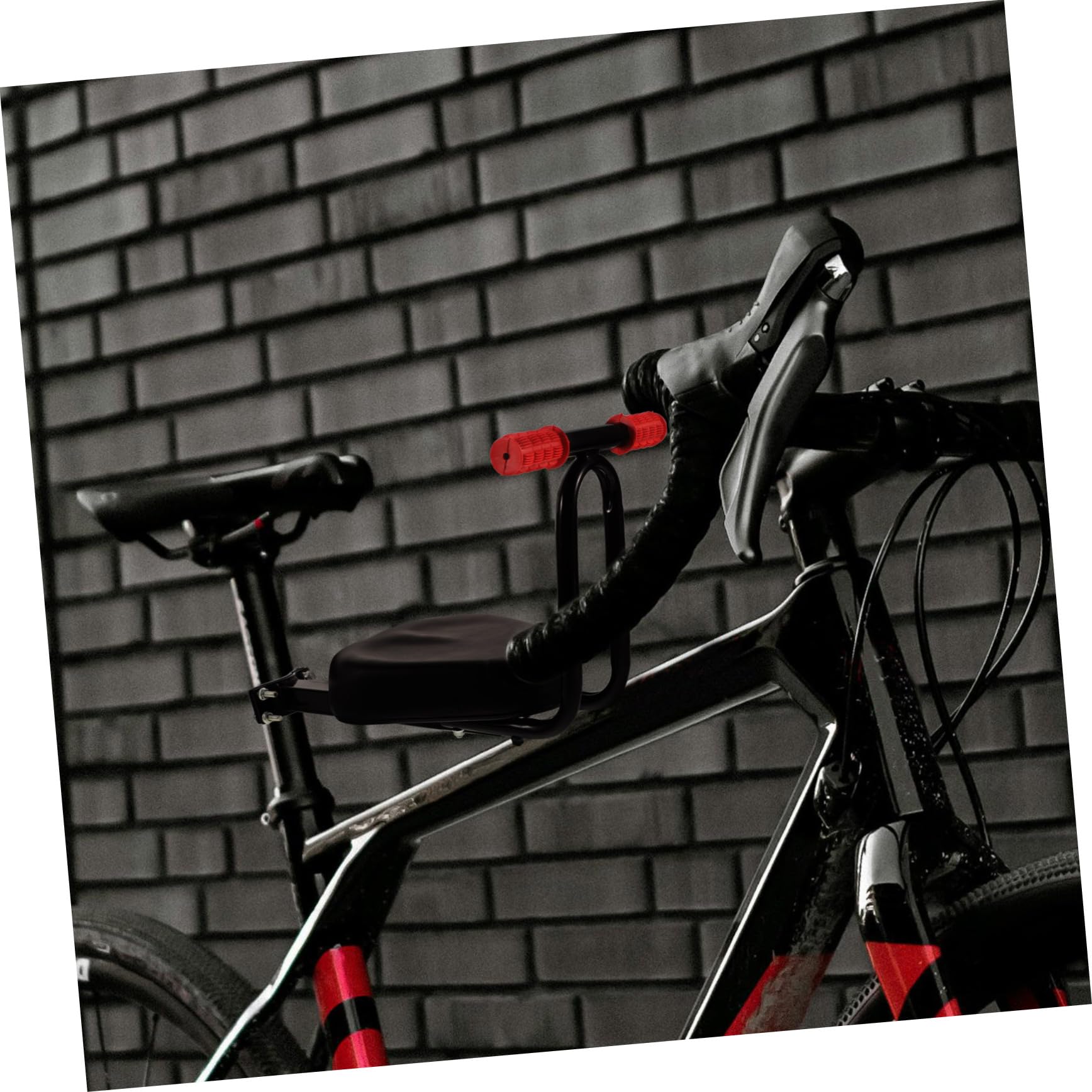 UPKOCH Asiento Infantil para Bicicleta de Montaña, Negro Reposabrazos