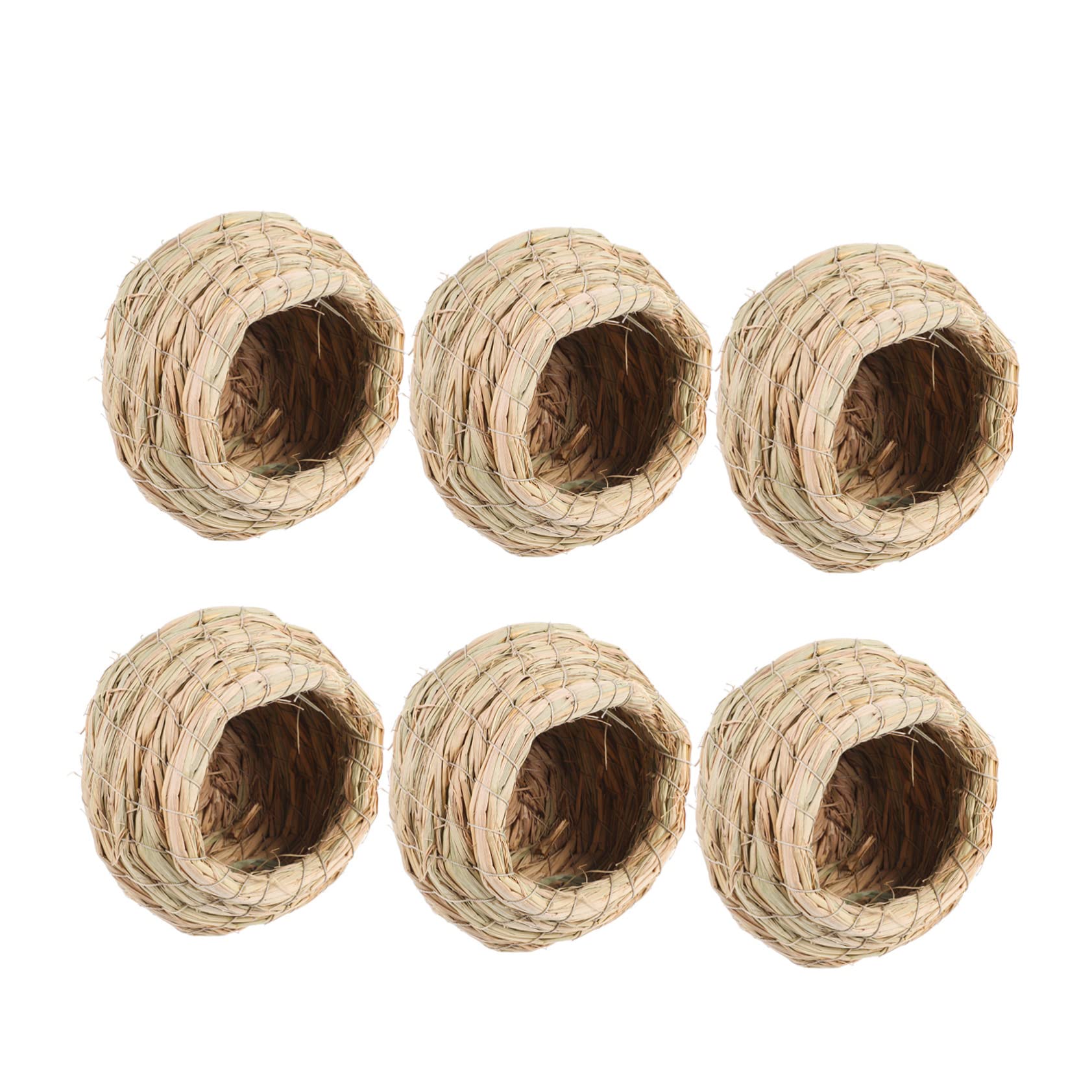 6 Pezzi Nido per Uccelli Naturale per Nidificazione e Resistente e Traspirante per Uccelli Domestici
