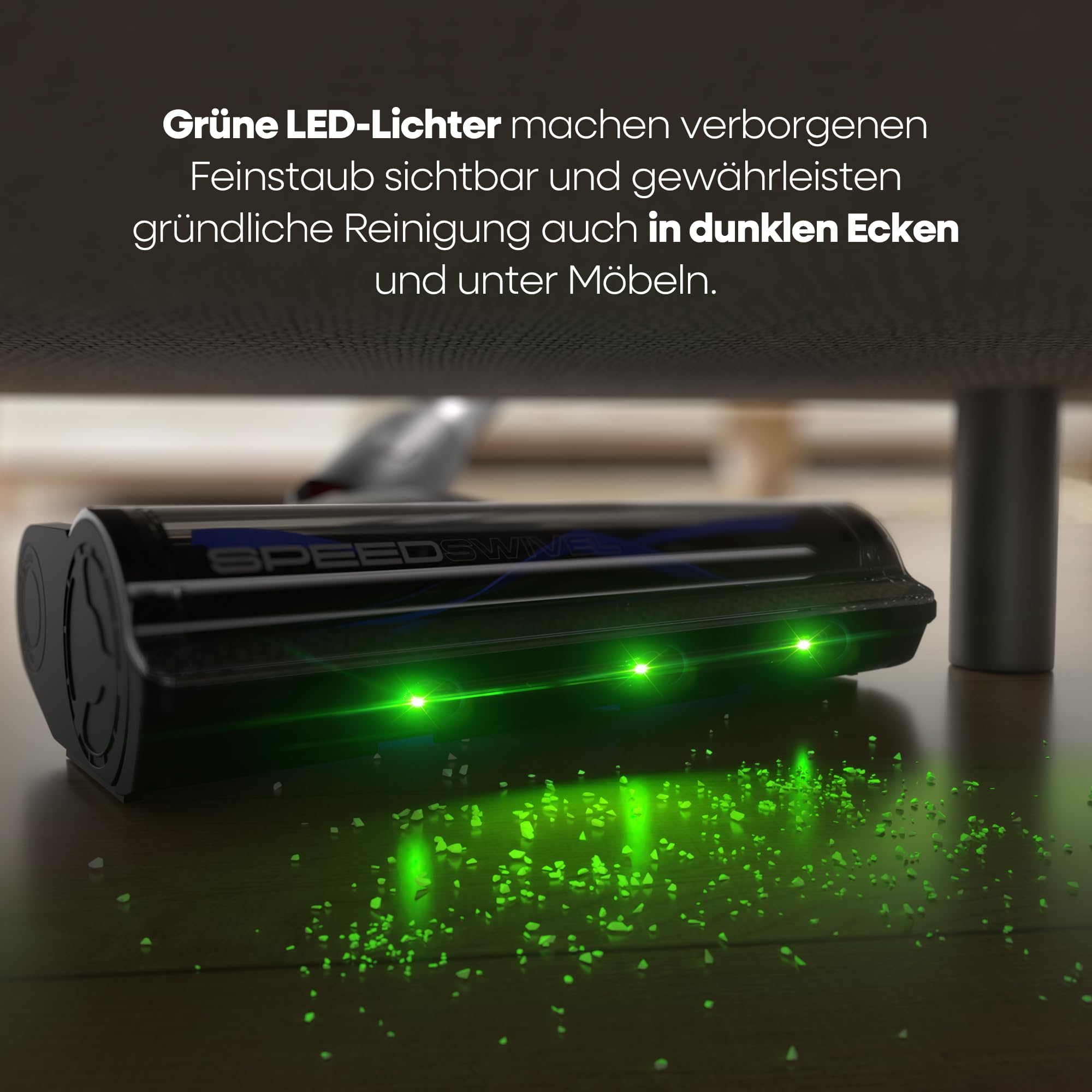 AlloyMove Akku Staubsauger 50000Pa/550W/70Min, 1.5L Staubsauger Kabellos mit Anti-Tangle-Bürste und Wandladestation, 7-Schicht-Filtersystem Super Leise für Tierhaare/Teppiche/Hartböden/Auto A01