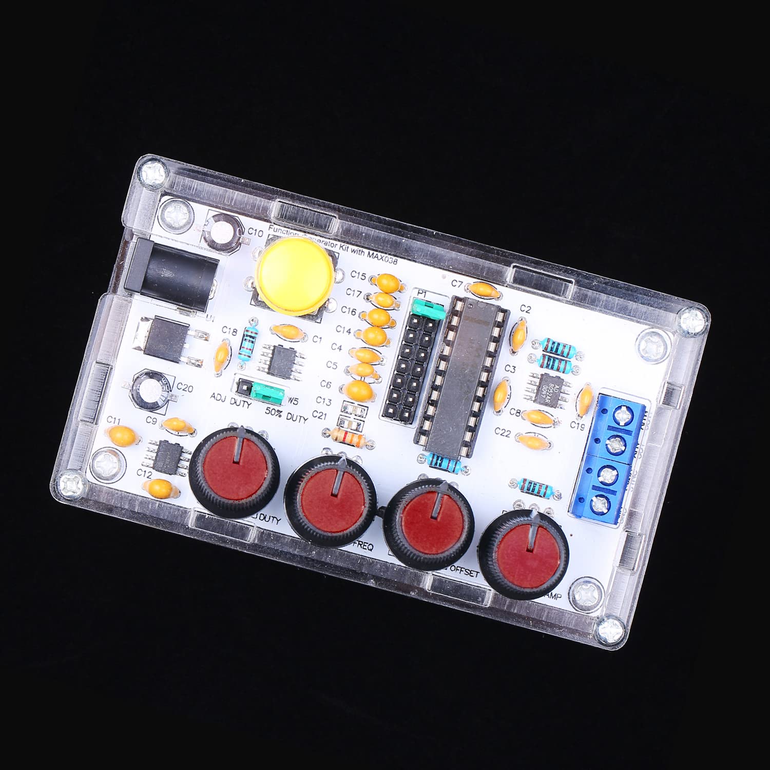 XiaoXIN MAX038 Générateur de signaux Kit de bricolage 1Hz Function 20MHz Générateur de fonctions Générateur d'ampli op haute vitesse Sinus/Triangle/Rectangulaire/Dent de scie