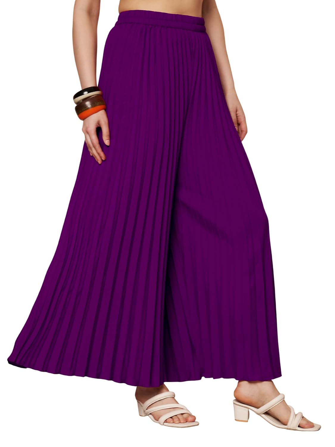 Buy OTABU | Palazzo for Women | Casual Elastic High Waist Bottoms
