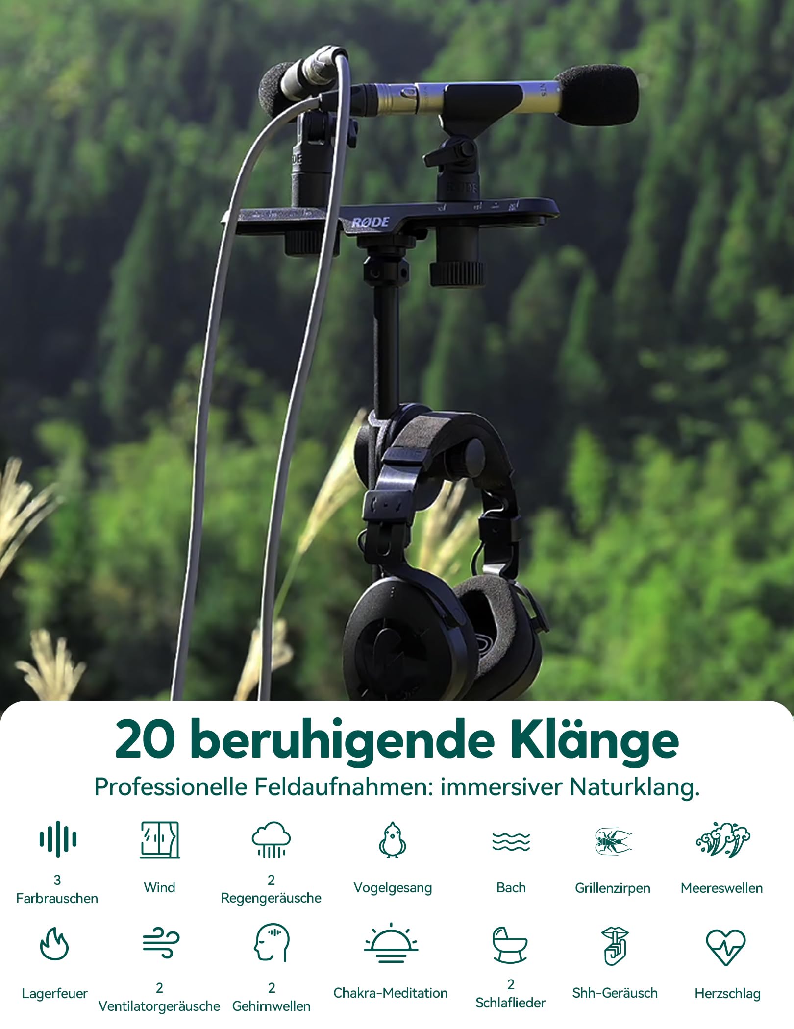 Babelio White Noise Machine Baby, Nachtlichter in 9 Farben, 20 nicht wiederholenden Klängen, Timer, Speicherfunktion, tragbar für Reisen