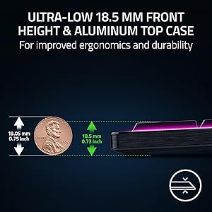 Razer BlackWidow V4 Low Profile HyperSpeed Wireless Gaming Keyboard: Orange Mechanical Switches - 2.4GHz Wireless & Bluetooth - Multi-Function Roller - 11 Control Buttons - Long Battery Life