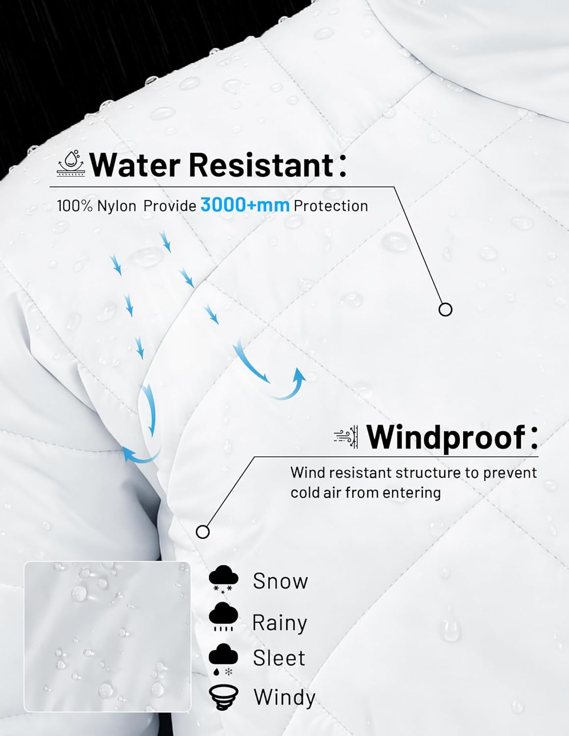 MIER Womens Puffer Jackets, Lightweight Packable Quilted Winter Coat with Hood,Water Resistant Warm Puffy Jacket for Travel - Image 4