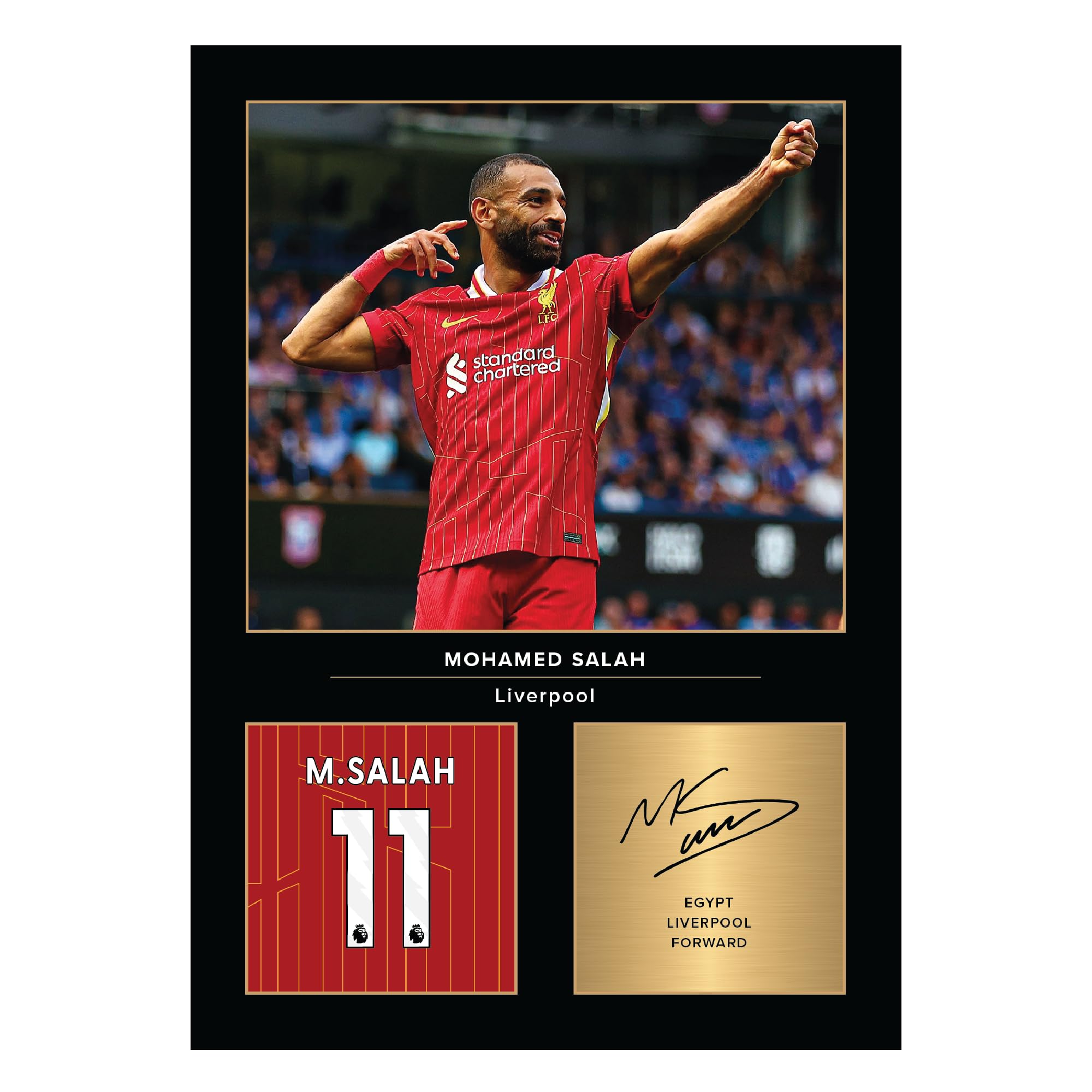 Icons Wall Art Mo Salah Signed A4 Printed Photo Picture Display Gift For Liverpool Fans Digitally Reproduced Signature Unframed