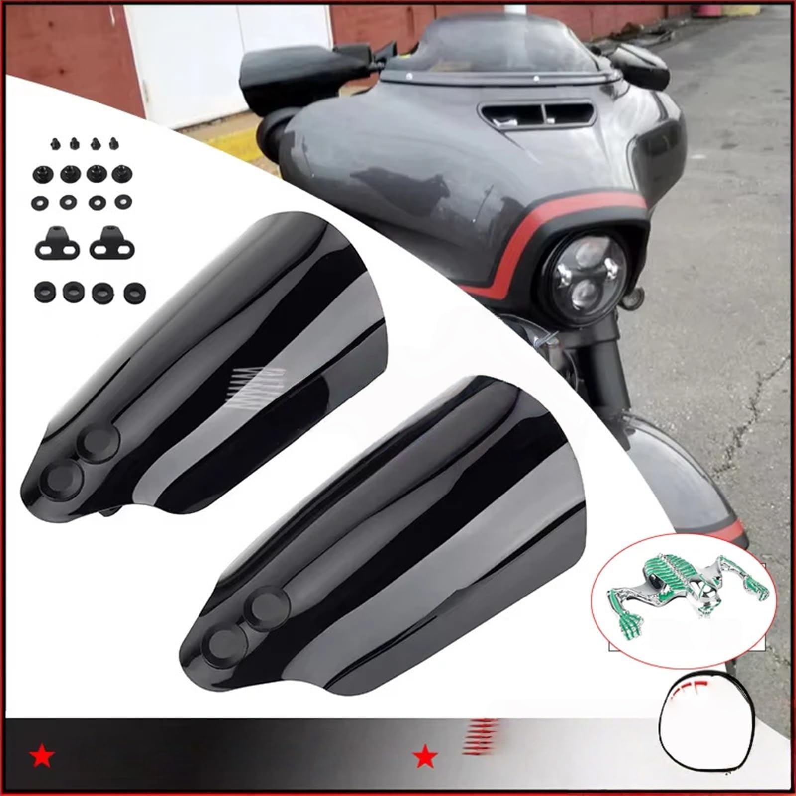 Ochraniacze na roweru motocykla Motocykl Handgua Do Touring Electra Glide Road King Freewheeler 2014-2020
