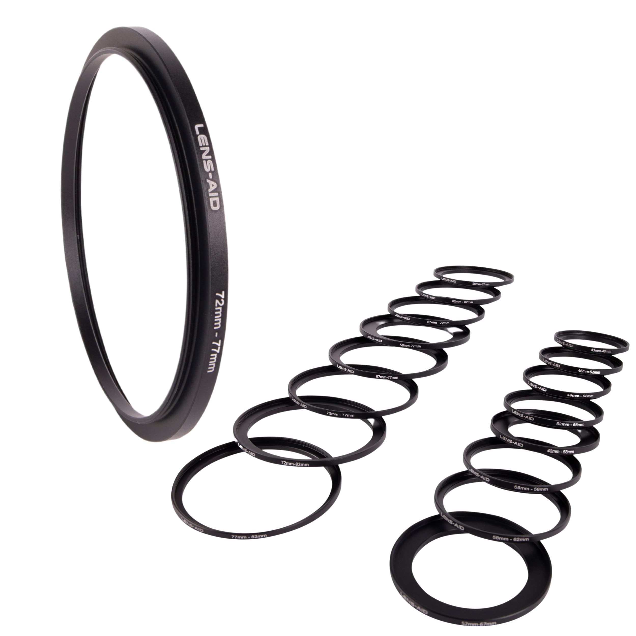 Anello Adattatore Step-Up 72-77mm - Per Filtri Fotografici ND, UV, Polarizzatori