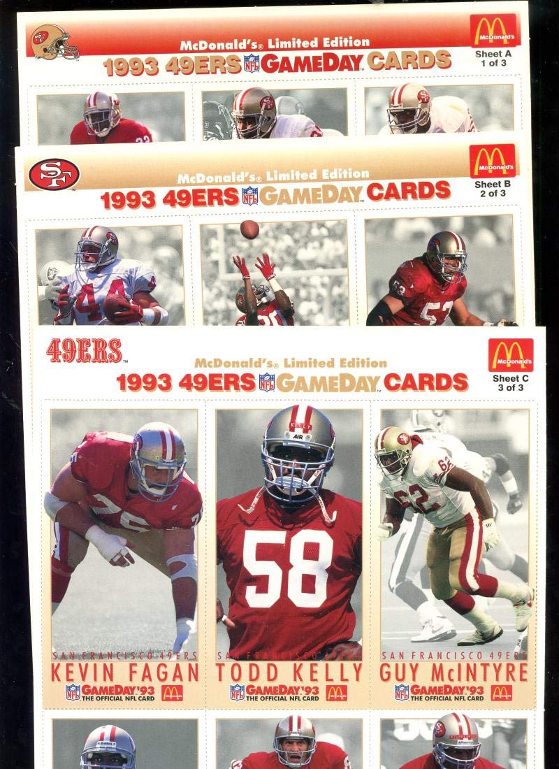 Amazon.com: 1993 GameDay 93 San Francisco 49ers Team McDonald's