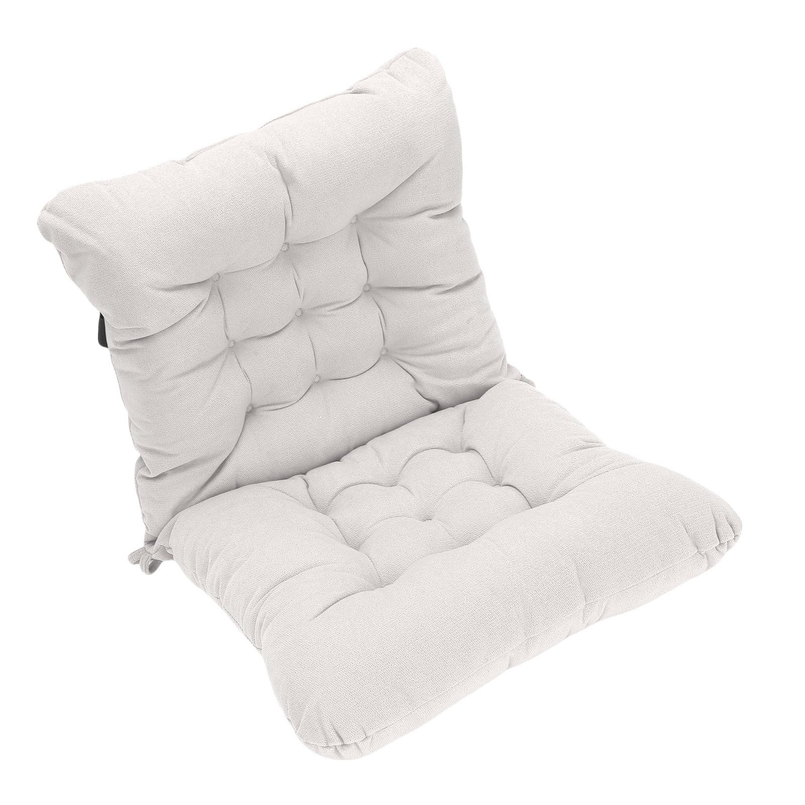 VGEBY Cuscino per Seduta con Supporto Lombare Design Integrato (WHITE)