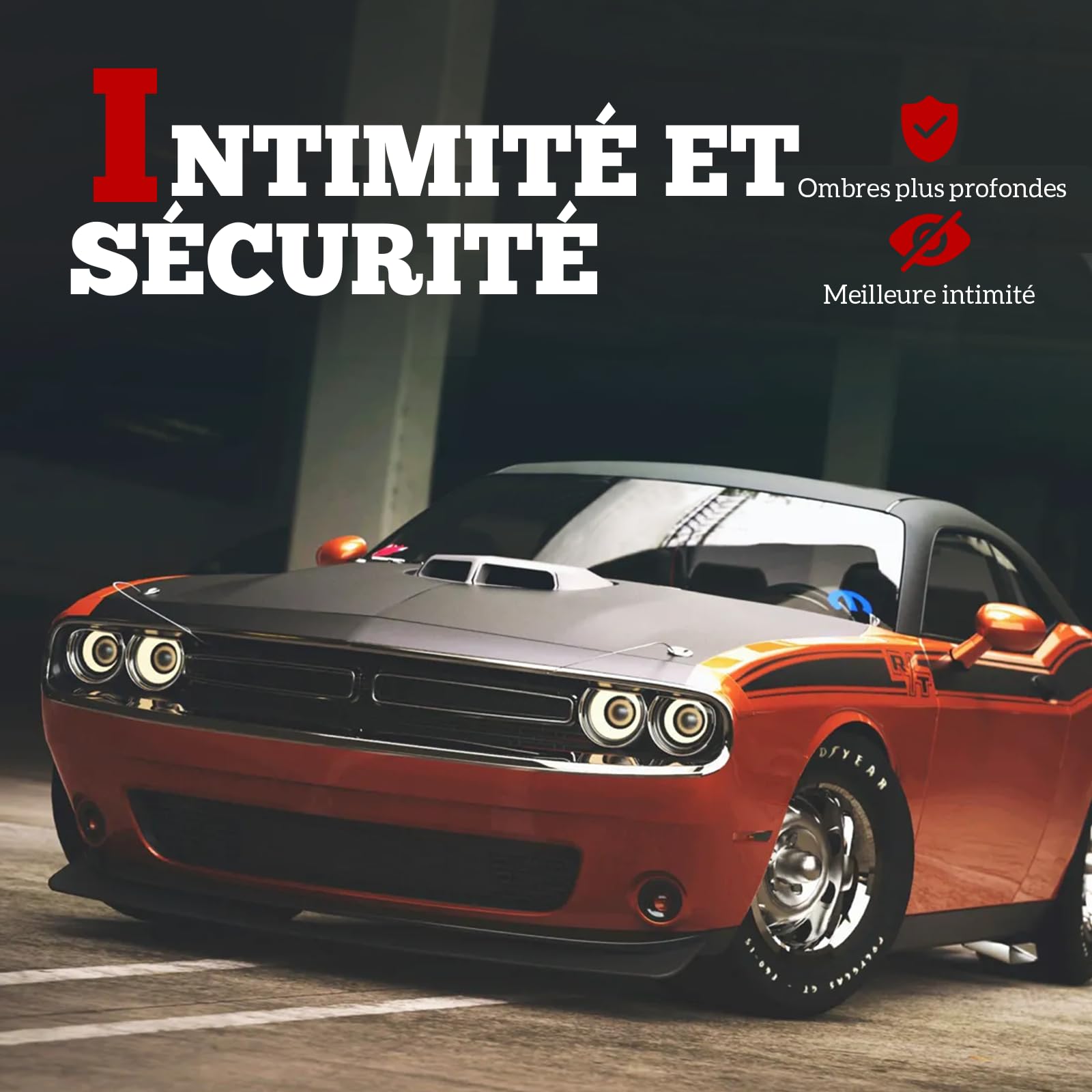 Vepagoo 5%/20%/35% VLT Film Teinté Voiture 50 X 300cm Vitre Teintée Voiture Film Solaire Voiture Film sur la Vie privée pour Vitres Protection UV Fumée Véhicule （20% VLT）