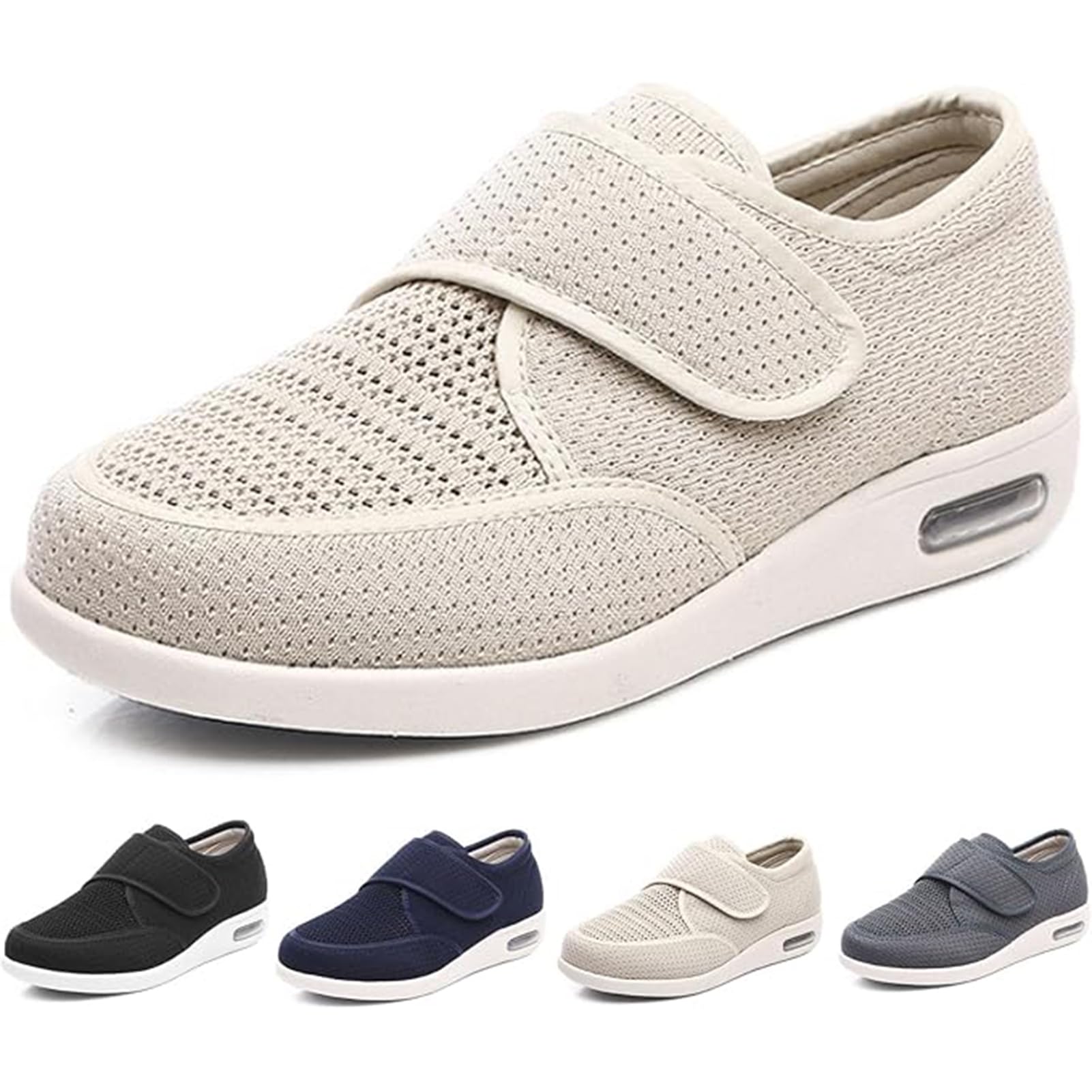 Buty dla cukrzyków, dla mężczyzn i kobiet, bardzo szerokie, dopasowane, antypoślizgowe, na haluks, buty rekreacyjne, dla seniorów, na zapalenie powięzi podeszwowej, opuchnięte stopy