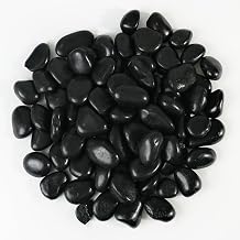 StoneCreek 36 LBS River Rocks3 x 12 LBS Bags, Large Size, Decorative Garden Stones for Plant Landscaping, Polished Gravel Filler Pebbles for Home Decoration, Vases, SucculentsBlack Pebbles
