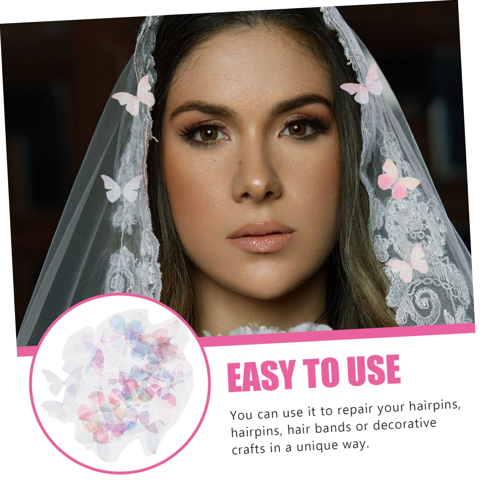 SEWACC 500stücke Schmetterlinge Organza Dekorative Applikationen Für Haarschmuck Und Bastelarbeiten Für Hochzeiten Und Partys Zufällige Farben
