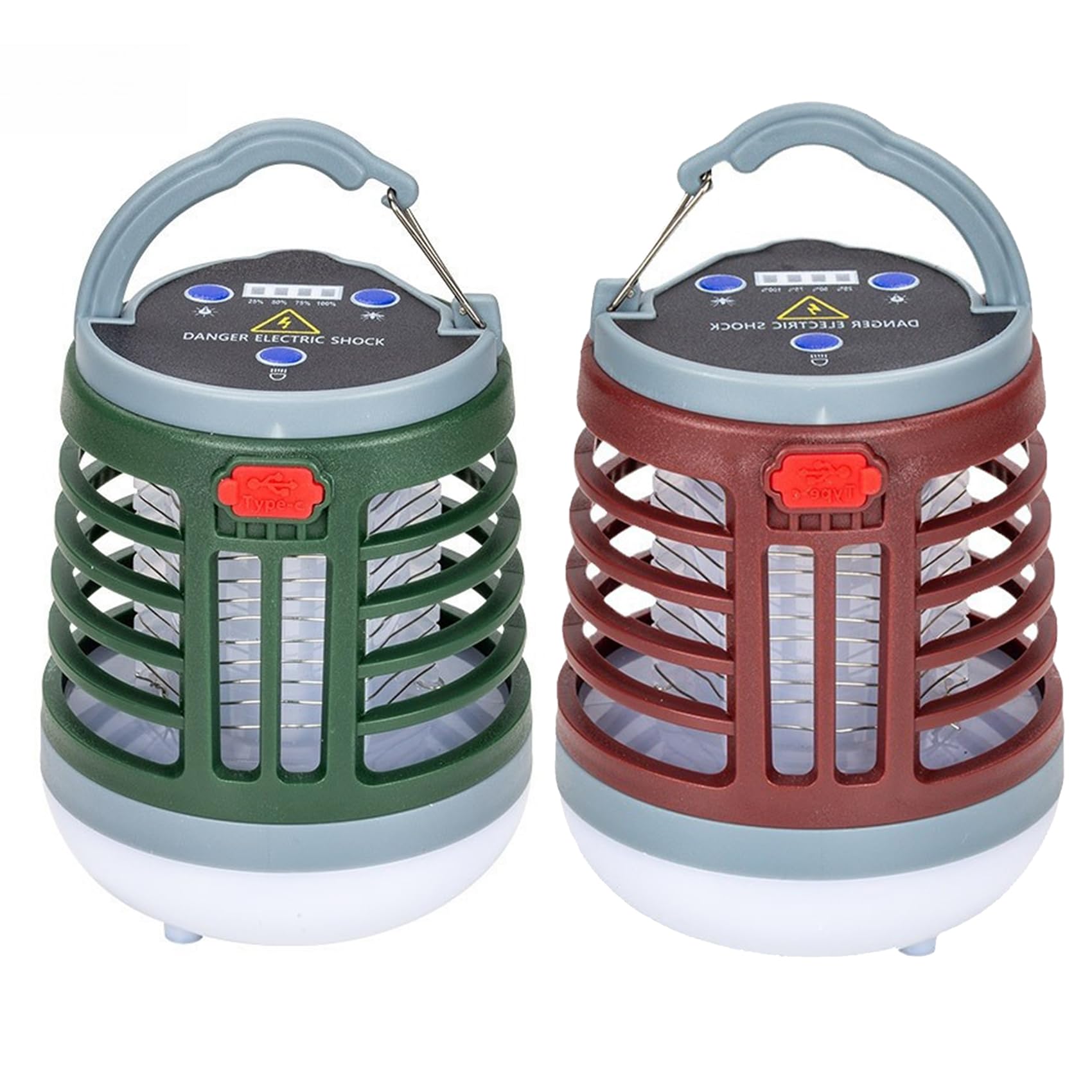 Lámpara eléctrica antimosquitos, Exterminador de Insectos para Acampar, exterminador de Moscas para Interiores y Exteriores con lámpara UV Recargable por USB, Mata Moscas,E-Electric