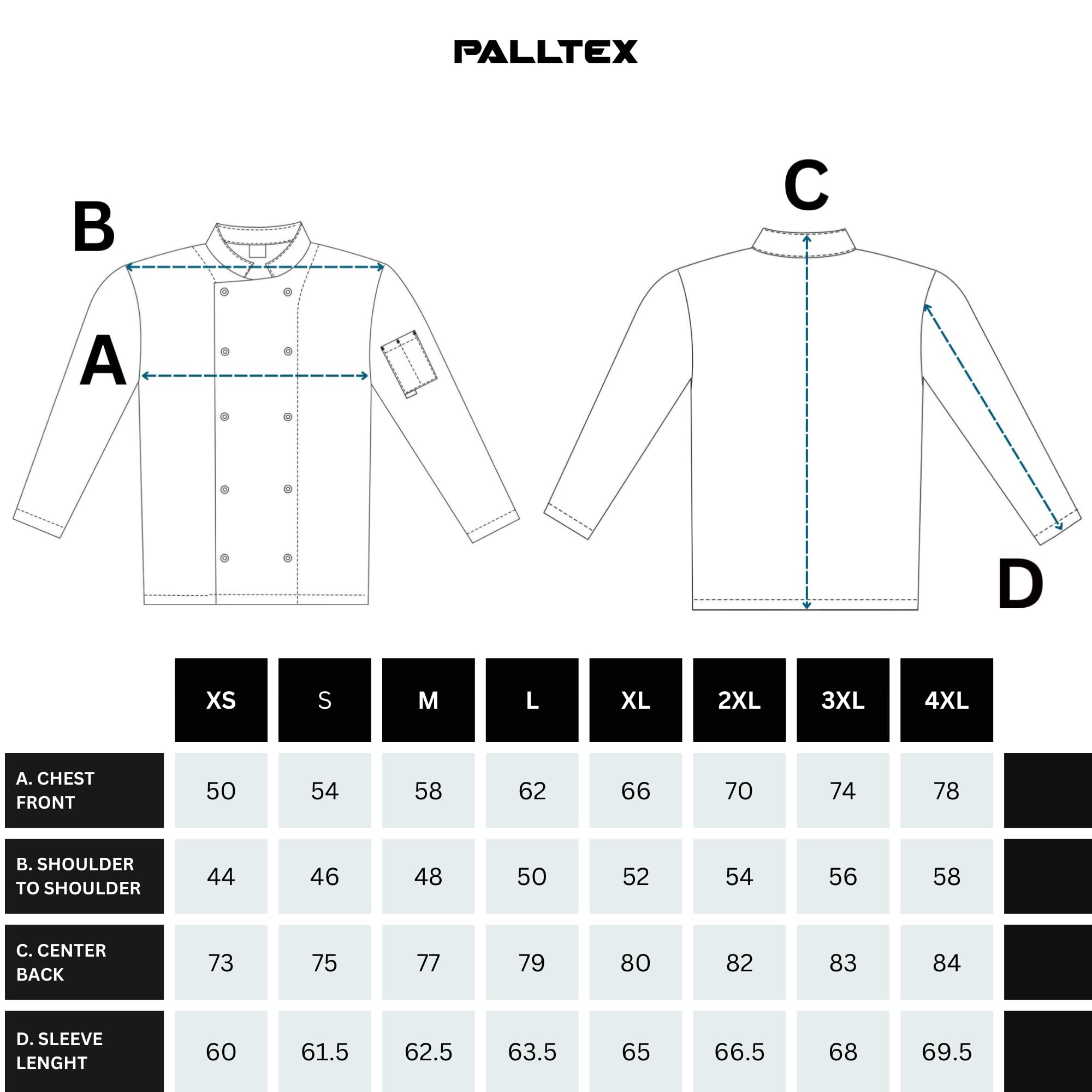 PALLTEX Nozomi LS Veste De Cuisine Unisexe pour Homme et Femme | Vêtement De Chef Professionnel | Uniforme À Manches Longues