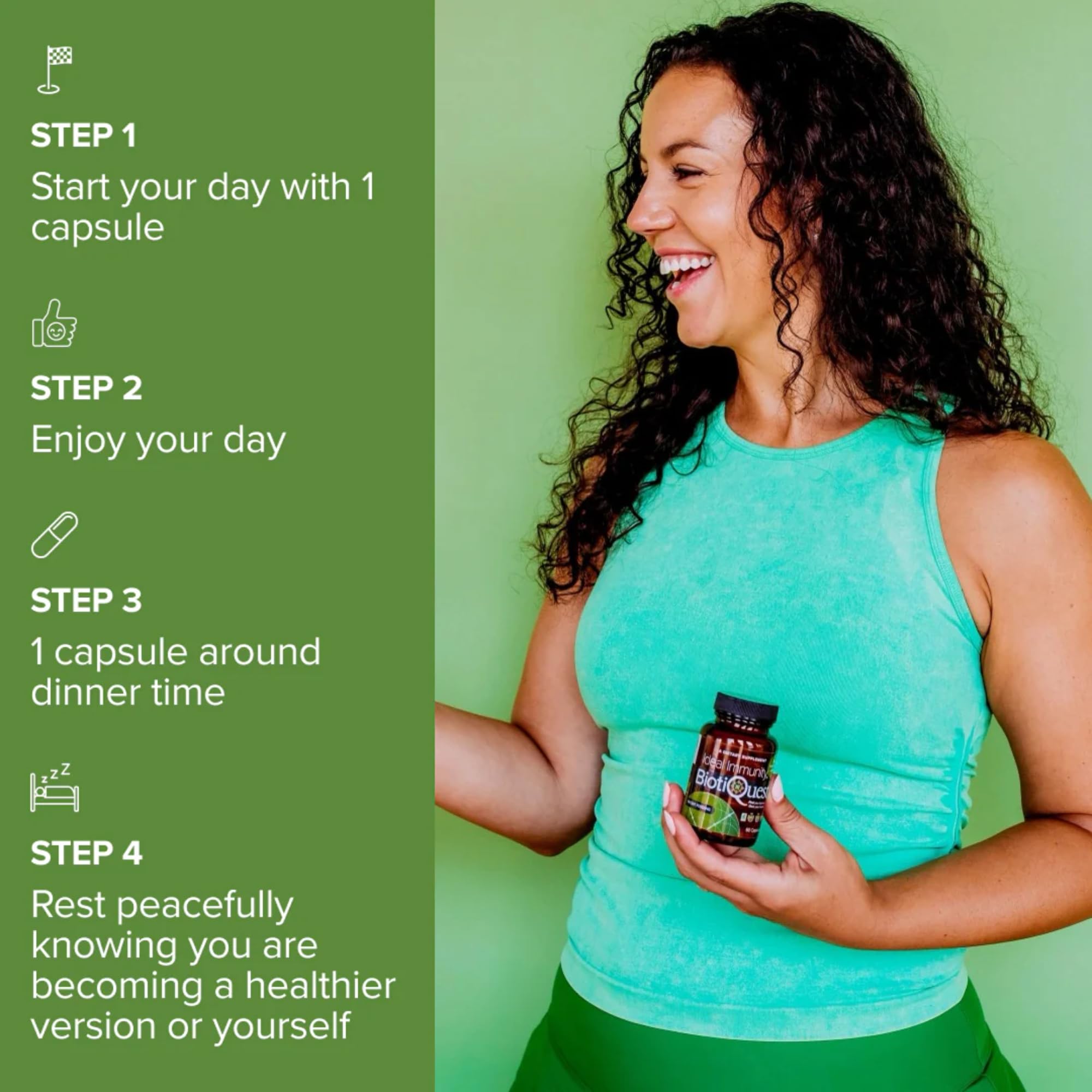 BiotiQuest Ideal Immunity Probiotics to Balance Your Gut and Build Immune System Resilience, 12 Billion CFU, Non-GMO, and Gluten Free, 60 Capsules