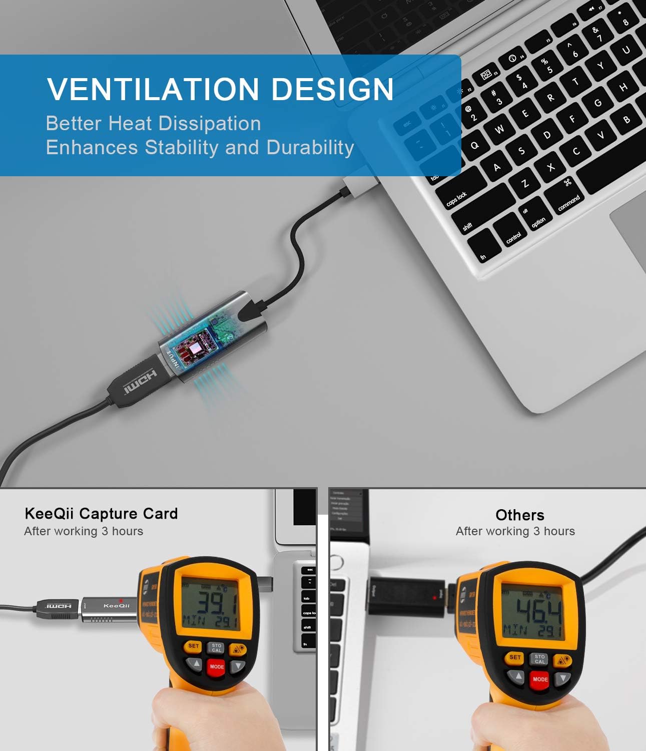 Amazon Com Keeqii Tarjeta De Captura De Audio Y Video Hd 1080p 30pfs Hdmi A Usb 2 0 Grabacion A Traves De Camara De Accion Dslr Para Captura De Juegos Y Transmision Computers