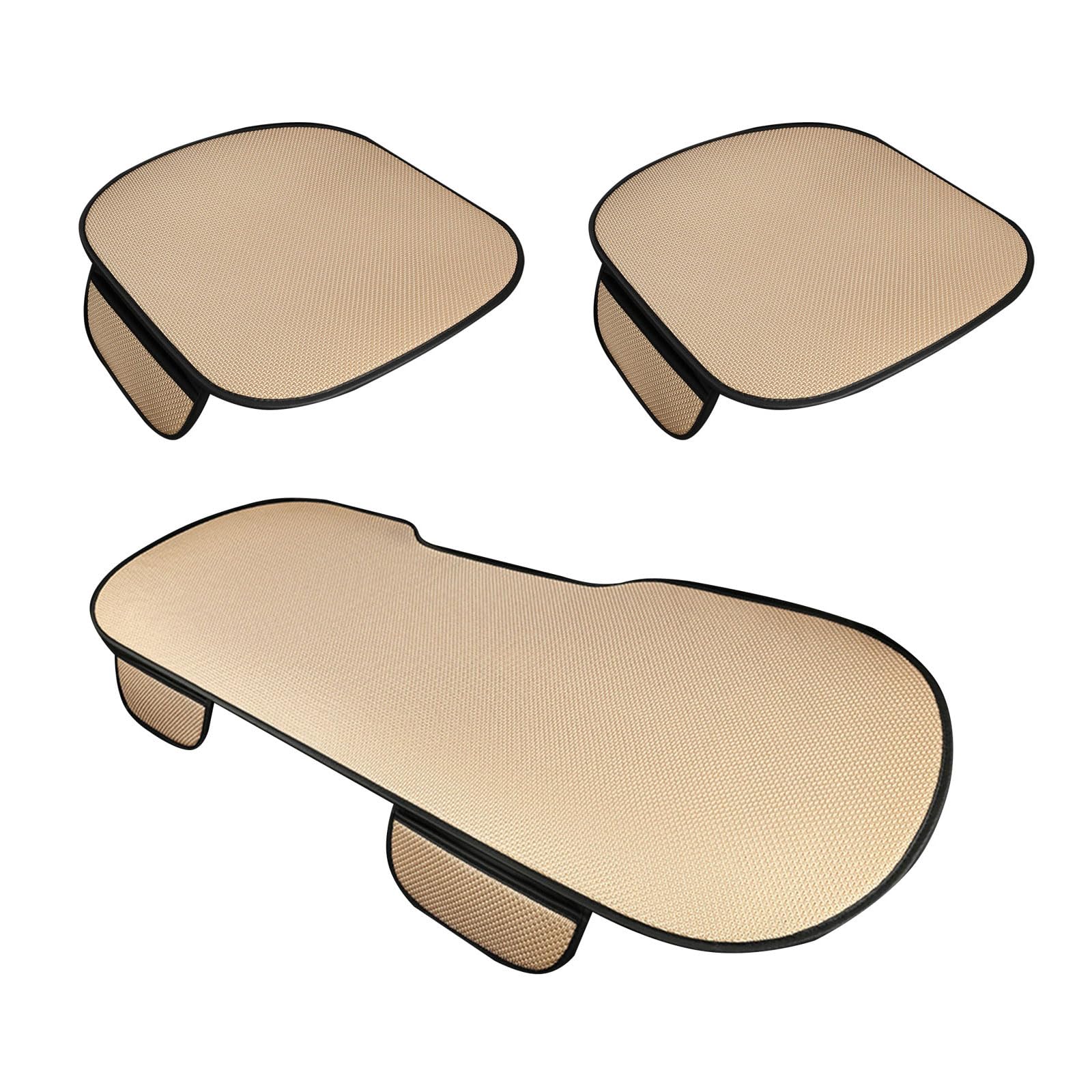 CUNZJIA 3PCS Ice Silk Covers Set Cooling Breathable Comfortable Cushions for Season General Most Vehicles